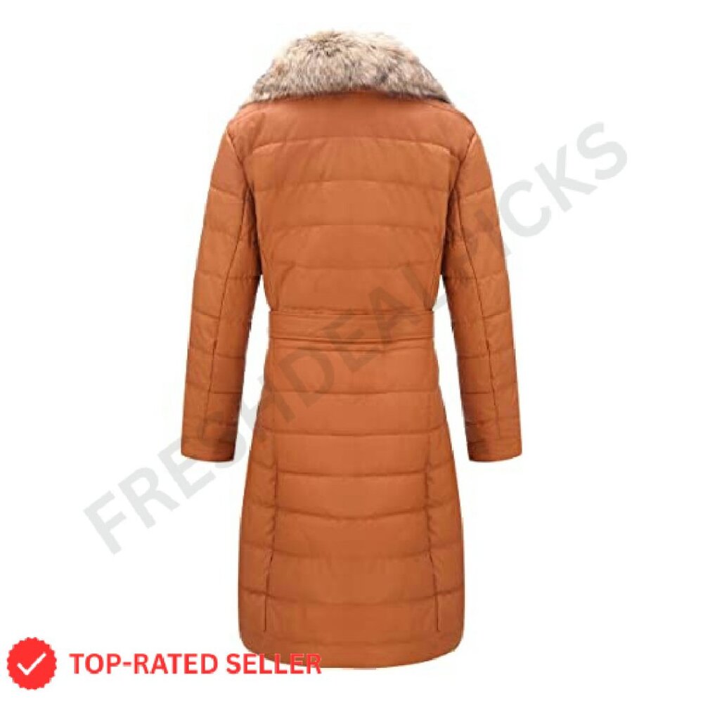 Winter Puffer Jacket Patchwork Plush Lining Remov… - image 3